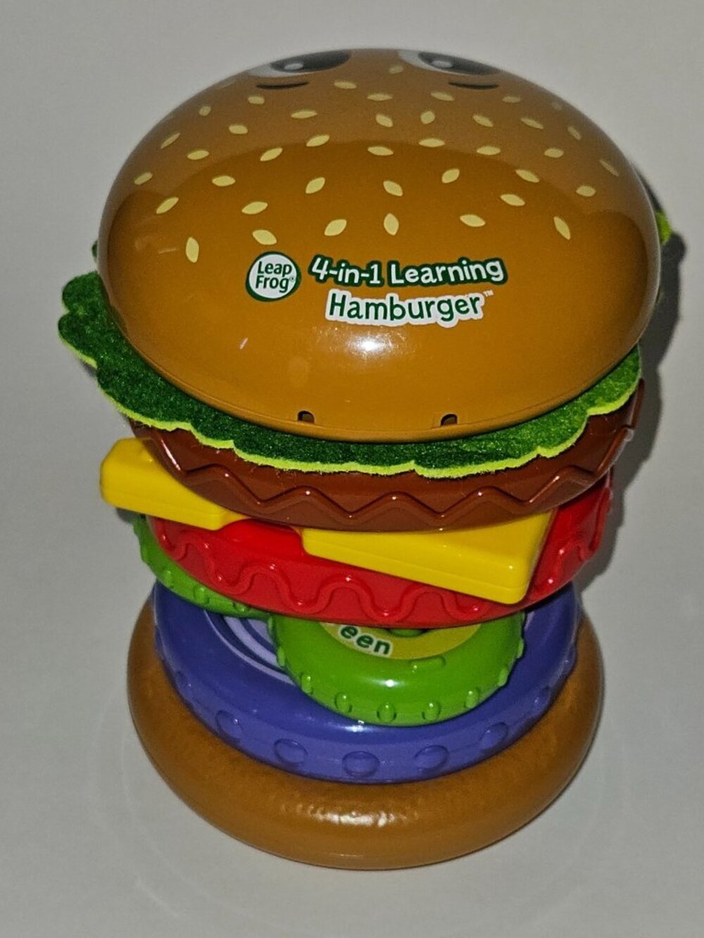 LeapFrog 4-in-1 Learning Hamburger Puzzle Stack Spin Toss Leap Frog Complete - Picture 2 of 9